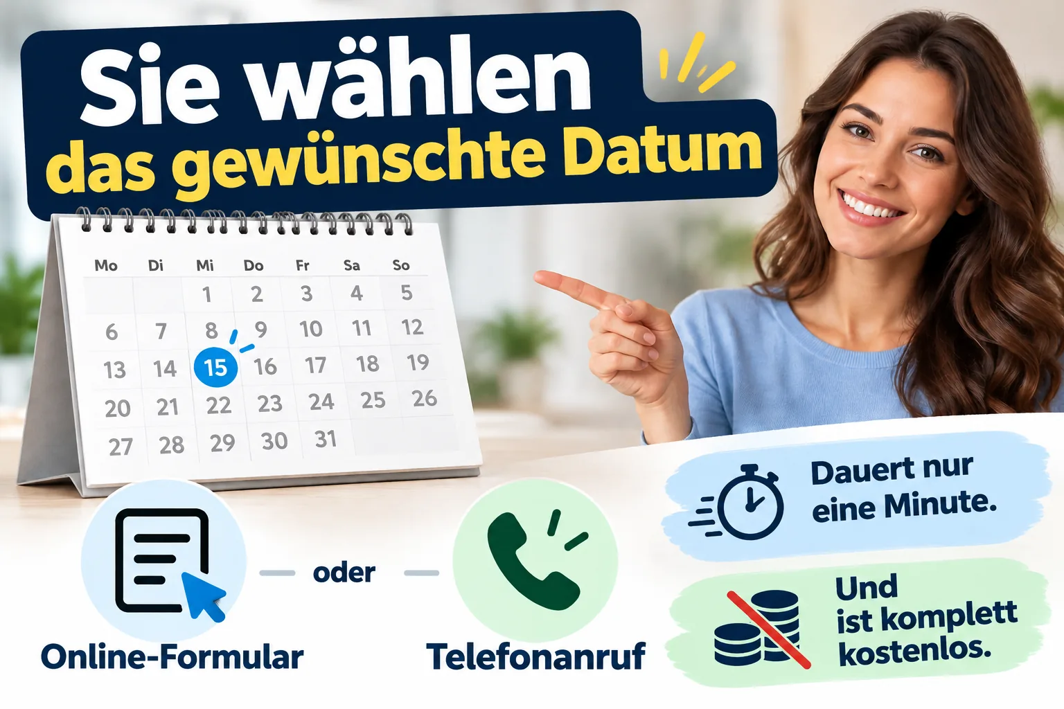 Sie wählen Ihren Wunschtermin